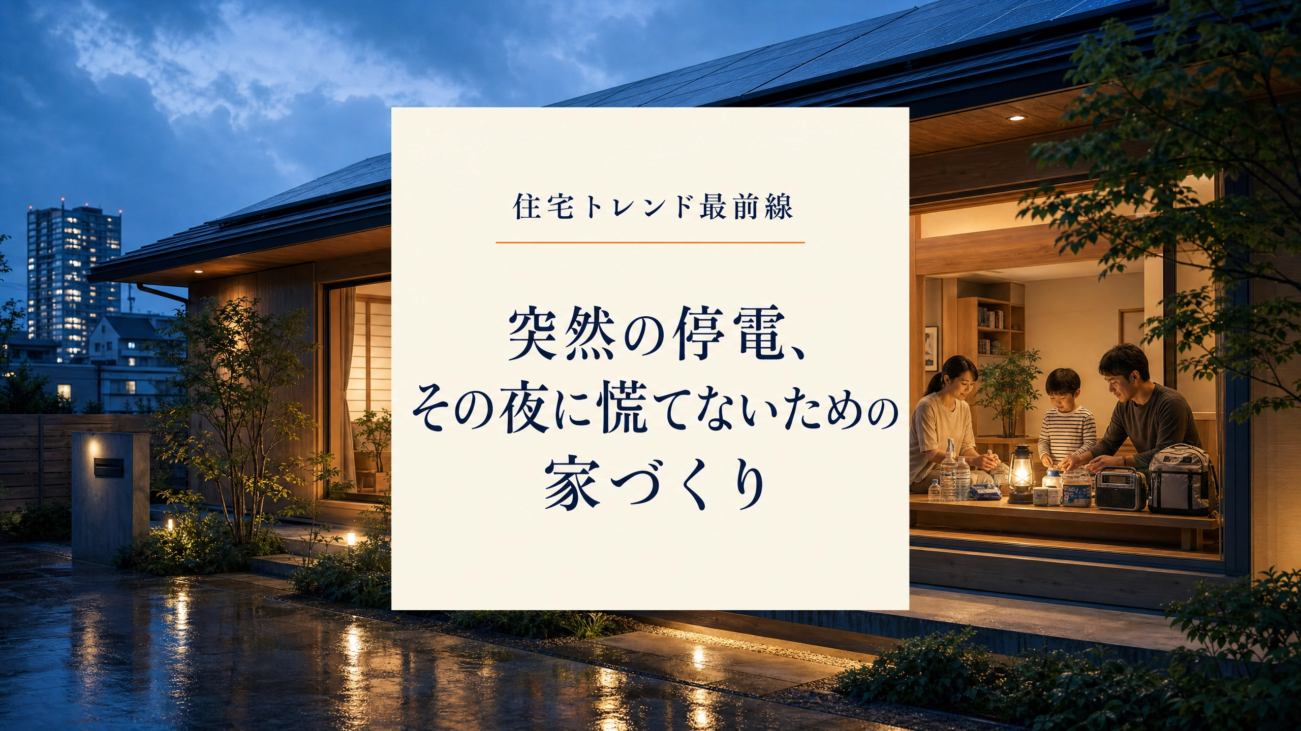 突然の停電、その夜に慌てないための家づくり