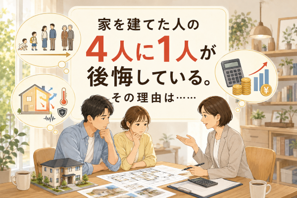 家を建てた人の4人に1人が後悔している。その理由は......