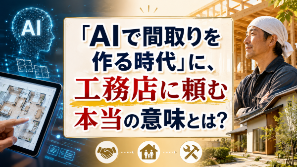 「AIで間取りを作る時代」に、工務店に頼む本当の意味とは?