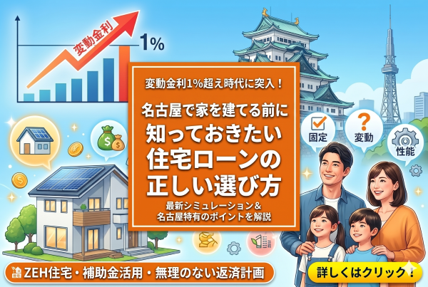 変動金利1%超え時代に突入！名古屋で家を建てる前に知っておきたい住宅ローンの正しい選び方