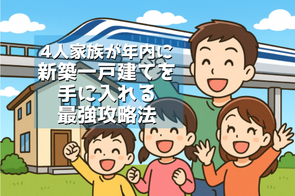 【名古屋版】世帯年収600万円で夢のマイホーム！4人家族が年内に新築一戸建てを手に入れる最強攻略法