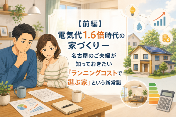 【前編】電気代1.6倍時代の家づくり ― 名古屋のご夫婦が知っておきたい「ランニングコストで選ぶ家」という新常識
