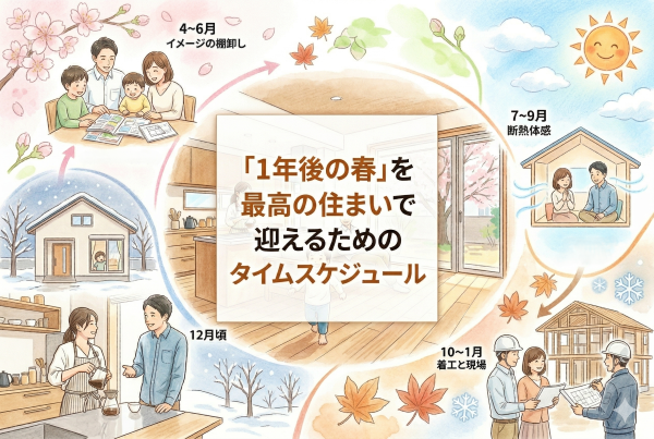 「1年後の春」を最高の住まいで迎えるためのタイムスケジュール